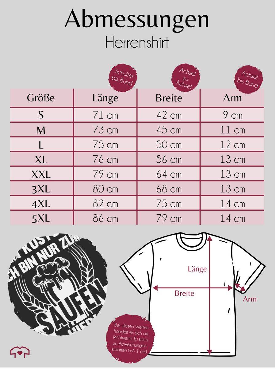 Shirtracer Ich Bin Nur Zum Saufen Hier: T-Shirt Gym Bag Shirtracer