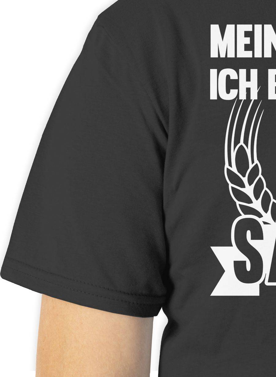 Shirtracer Ich Bin Nur Zum Saufen Hier: T-Shirt Gym Bag Shirtracer