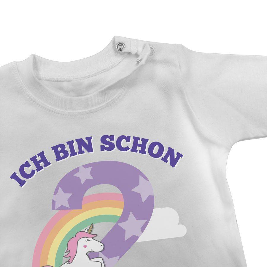 Shirtracer Ich Bin Schon 2 - Einhorn Unicorn Fabelwesen - Zweiter Geburtstag Shirts & Meh Shirtracer