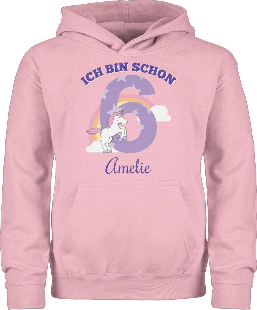 Shirtracer Ich bin schon 6 - Einhorn Unicorn Fabelwesen - Sechster Geburtstag: Tshirt Gym B Shirtracer