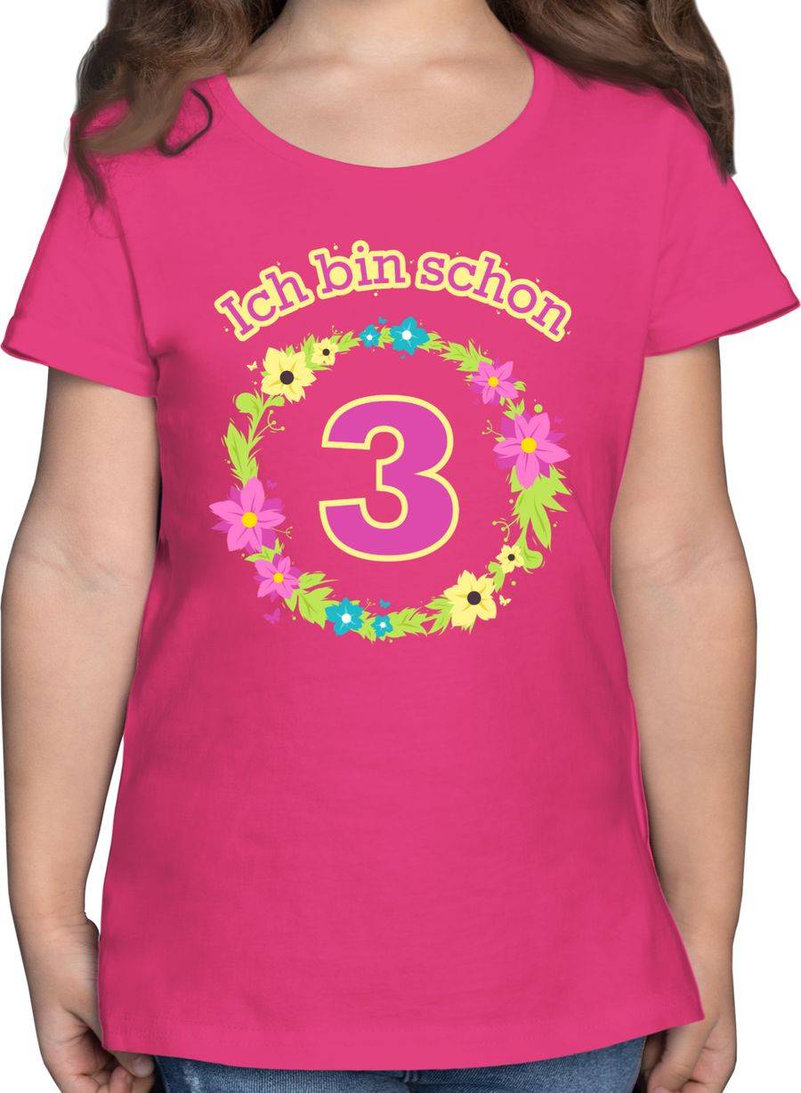 Shirtracer Ich bin schon drei Blumenkranz Shirts & Mehr Shirtracer