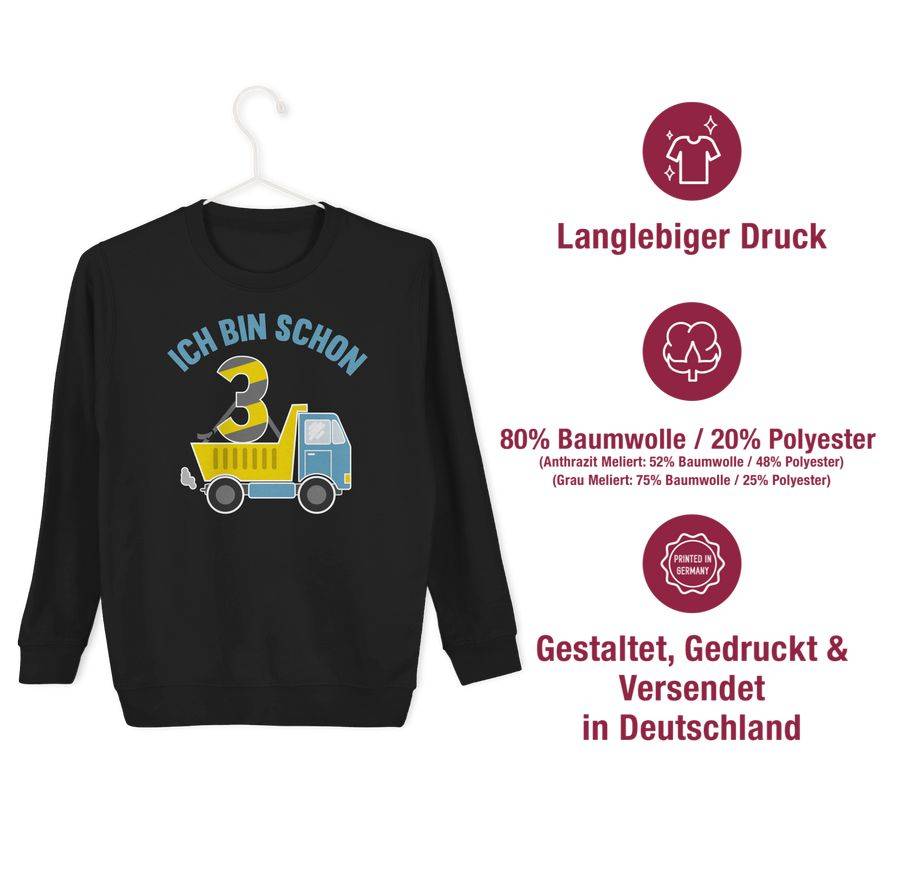 Shirtracer Ich Bin Schon Drei LKW Shirts & Mehr Shirtracer