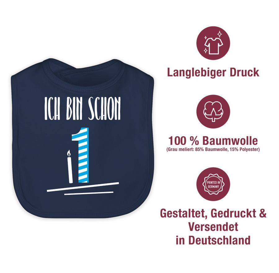 Shirtracer Ich Bin Schon Eins Blau: Tshirt Turnbeutel Shirtracer