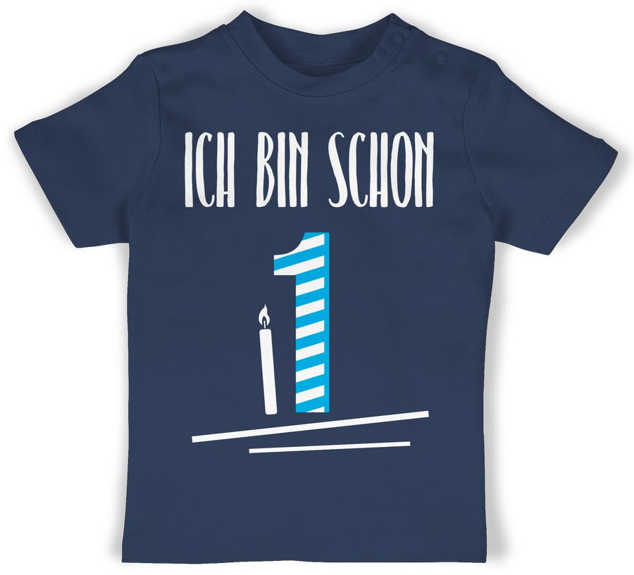 Shirtracer Ich bin schon eins blau: Tshirt Turnbeutel Shirtracer