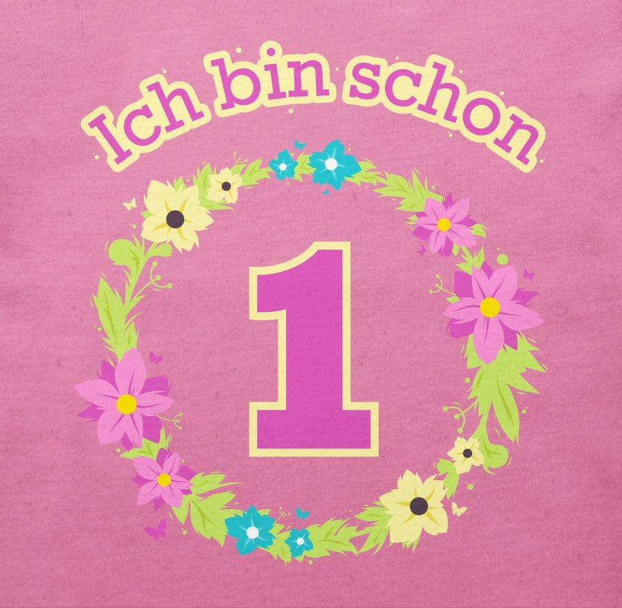 Shirtracer Ich Bin Schon Eins Blumenkranz: Tshirt Turnbeutel Shirtracer