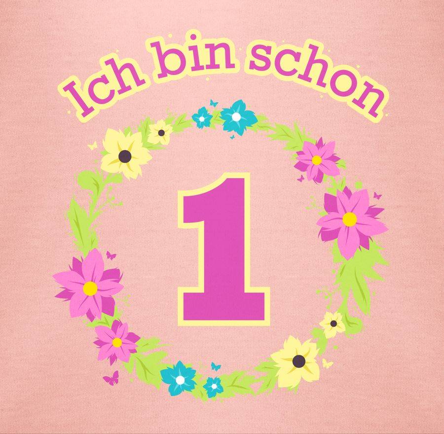Shirtracer Ich Bin Schon Eins Blumenkranz: Tshirt Turnbeutel Shirtracer
