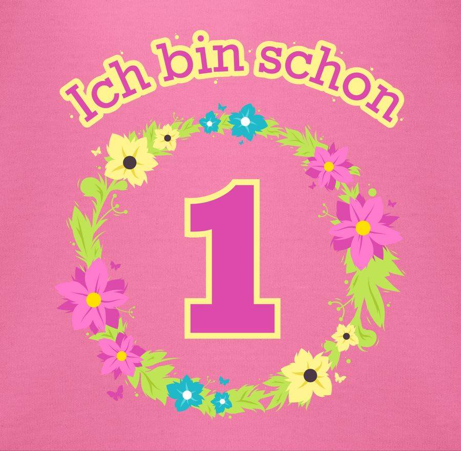 Shirtracer Ich Bin Schon Eins Blumenkranz: Tshirt Turnbeutel Shirtracer