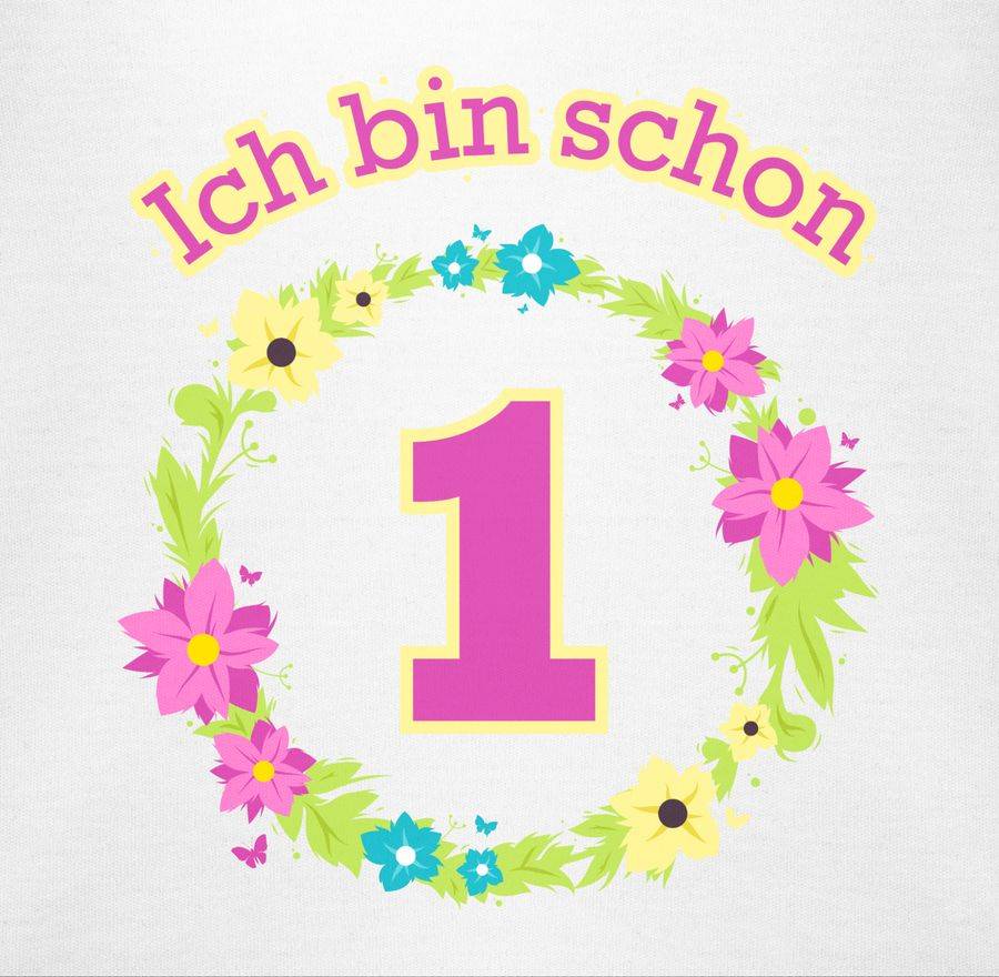 Shirtracer Ich Bin Schon Eins Blumenkranz: Tshirt Turnbeutel Shirtracer