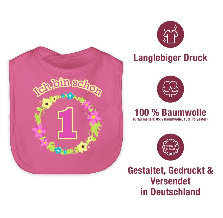 Shirtracer Ich Bin Schon Eins Blumenkranz: Tshirt Turnbeutel Shirtracer