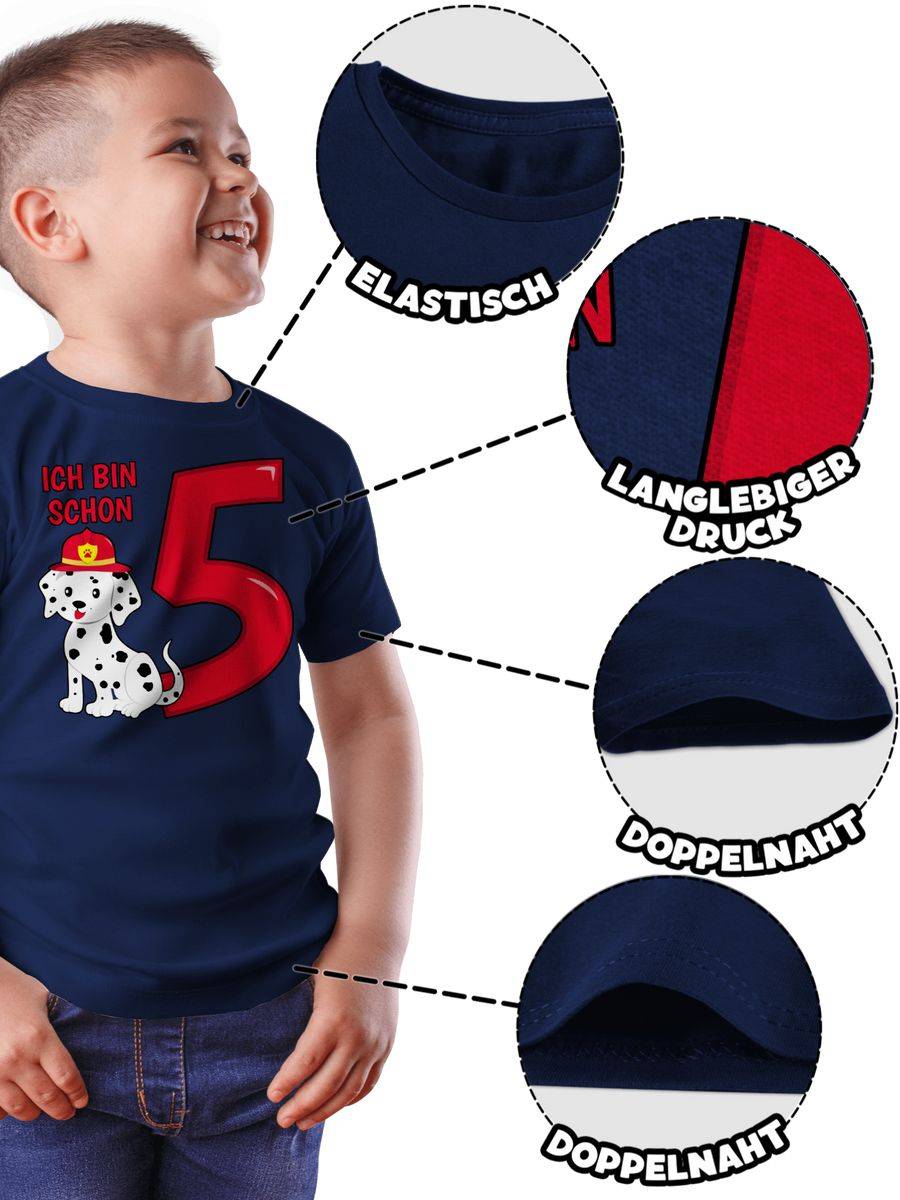 Shirtracer Ich Bin Schon Fünf Feuerwehr Hund Shirts & Mehr Shirtracer
