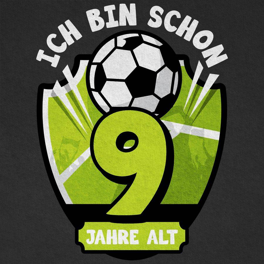 Shirtracer Ich Bin Schon Neun Jahre Alt Fußball: T-Shirt Turnbeutel Shirtracer