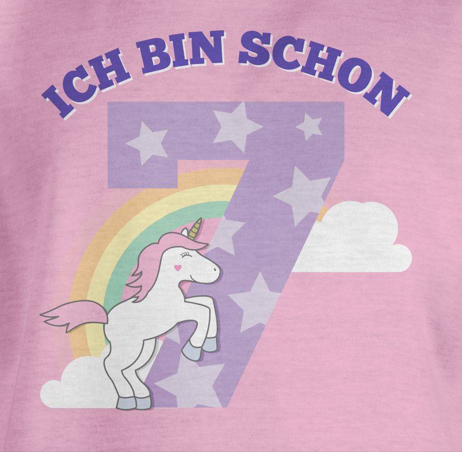 Shirtracer Ich Bin Schon Sieben Einhorn: T-Shirt Rucksack Shirtracer