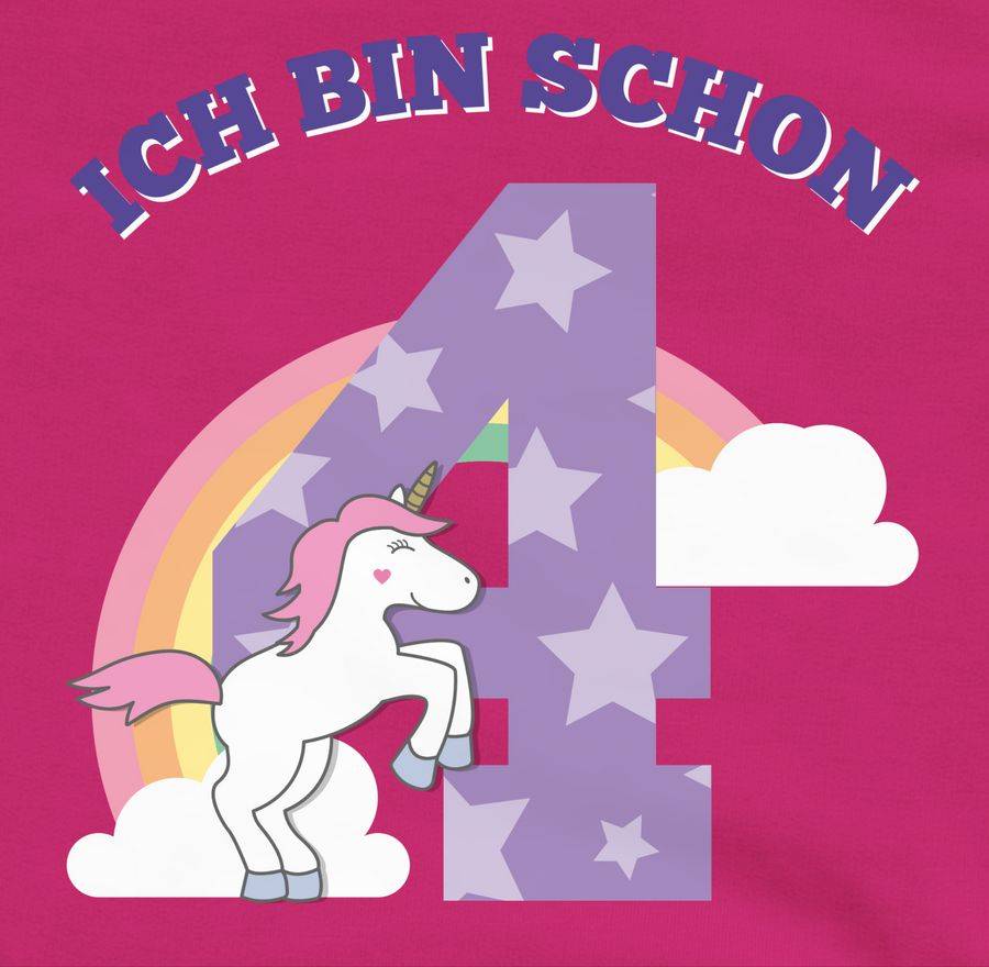Shirtracer Ich Bin Schon Vier Einhorn Shirts & Mehr Shirtracer