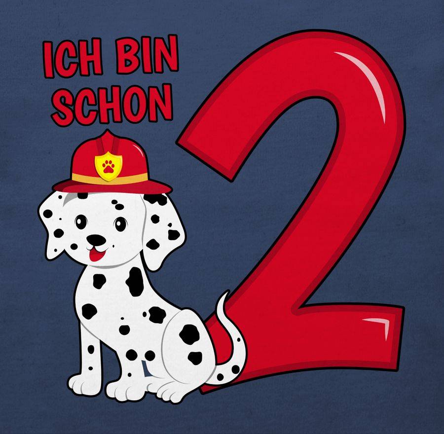 Shirtracer Ich Bin Schon Zwei Feuerwehr Hund Shirts & Mehr Shirtracer