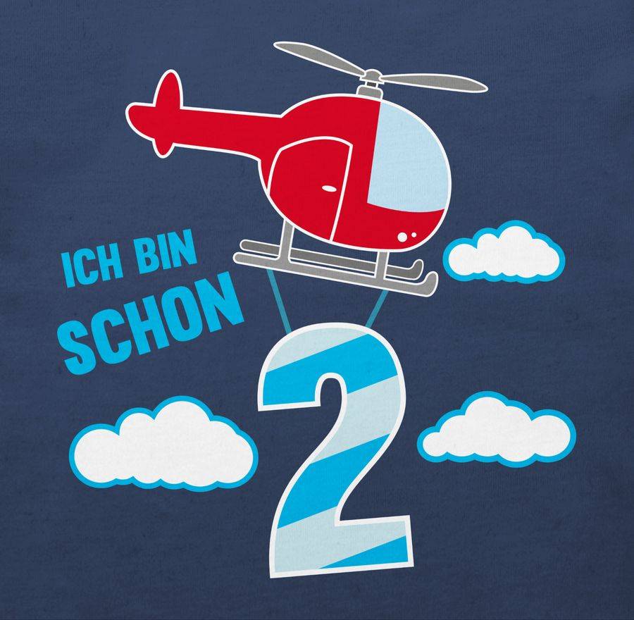 Shirtracer Ich Bin Schon Zwei Hubschrauber: Tshirt Rucksack Shirtracer