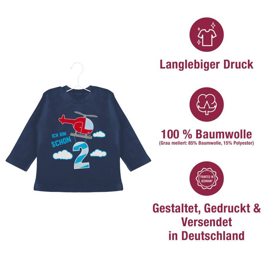 Shirtracer Ich Bin Schon Zwei Hubschrauber: Tshirt Rucksack Shirtracer