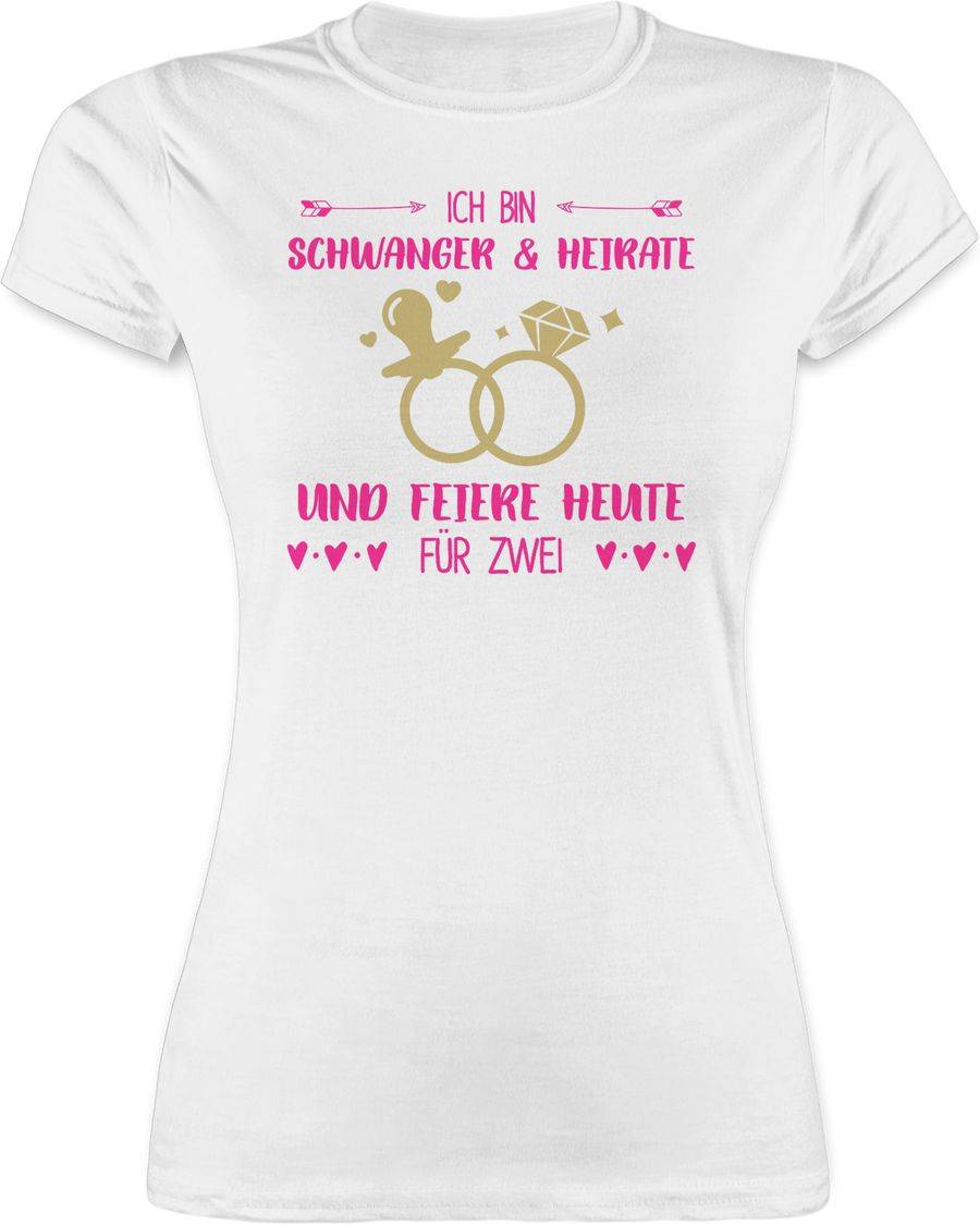 Shirtracer Ich bin schwanger & heirate und feiere heute für zwei: Tshirt Rucksack Shirtracer