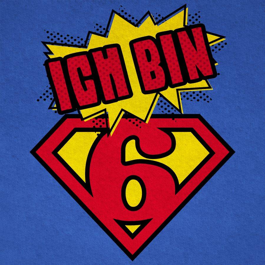 Shirtracer Ich Bin Sechs Superheld: Tshirt Gym Bag Shirtracer