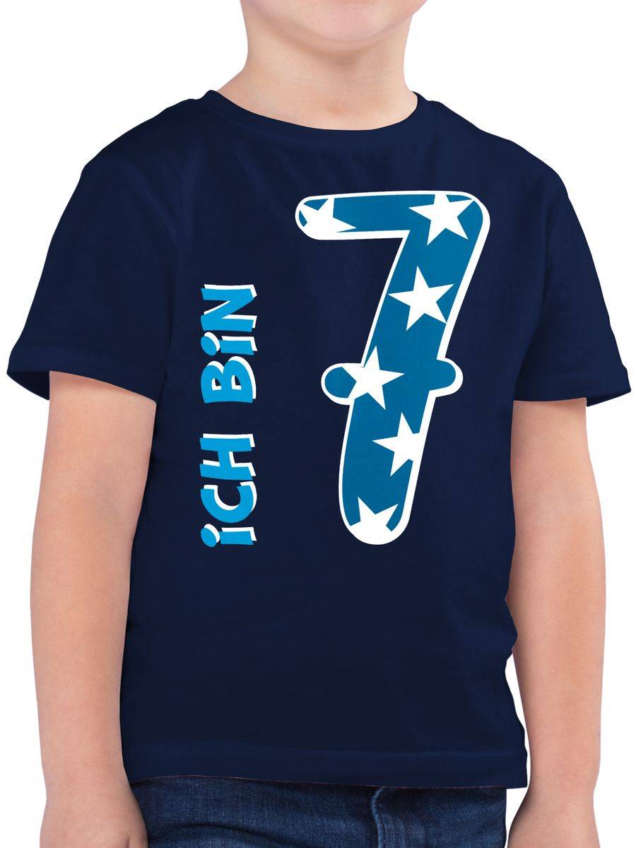 Shirtracer Ich bin sieben Blau Junge Shirts & Mehr Shirtracer