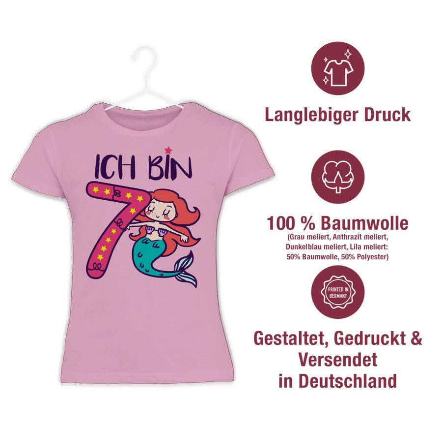 Shirtracer Ich Bin Sieben Meerjungfrau: T-Shirt Gym Bag Shirtracer