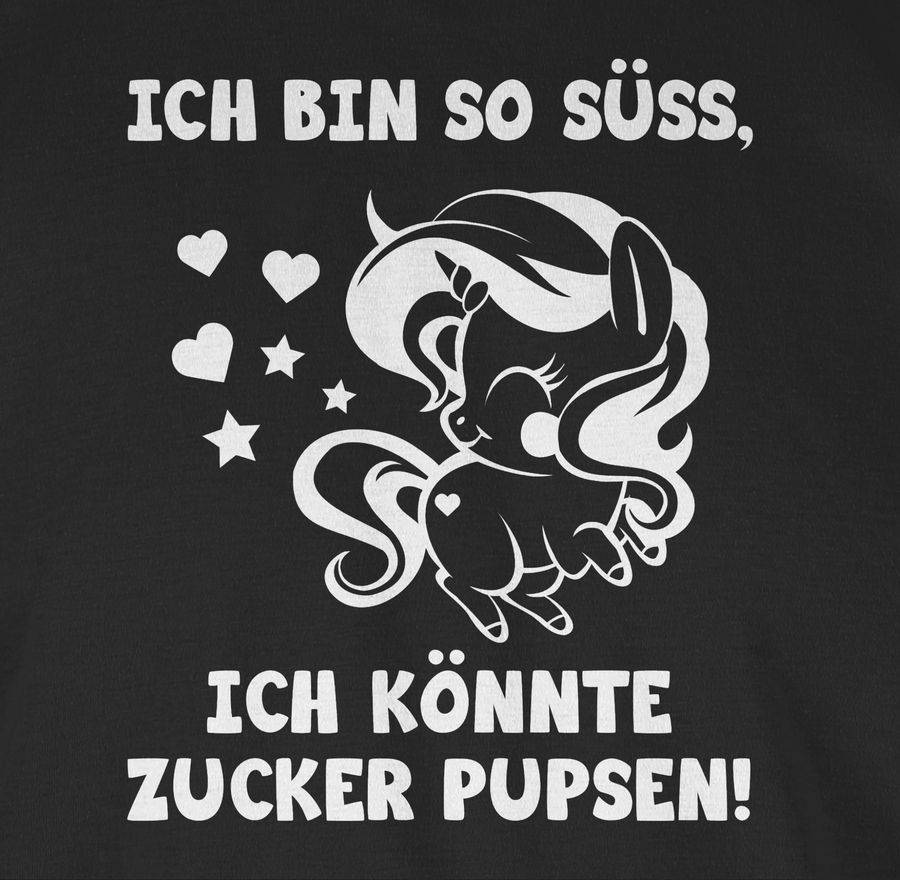 Shirtracer Ich Bin So Süß, Ich Könnte Zucker Pupsen - Weiß: Tshirt Turnbeutel Shirtracer