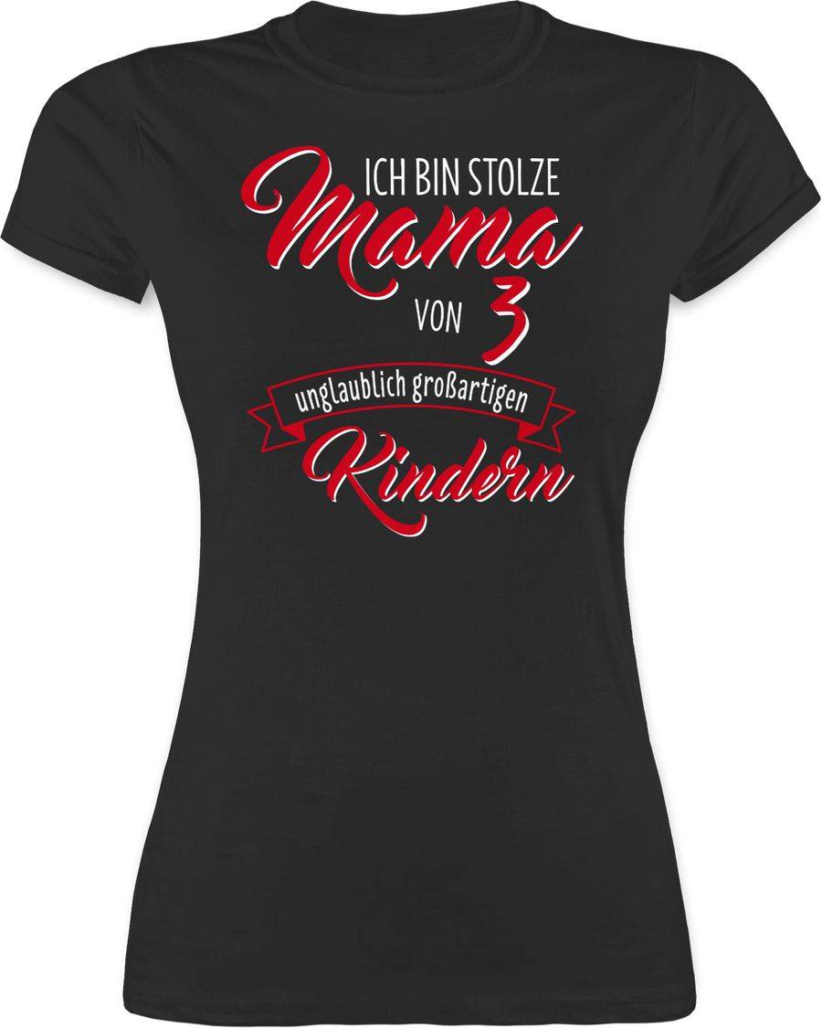 Shirtracer Ich bin stolze Mama von 3 unglaublich großartigen Kindern: T-Shirt Rucksack Shirtracer
