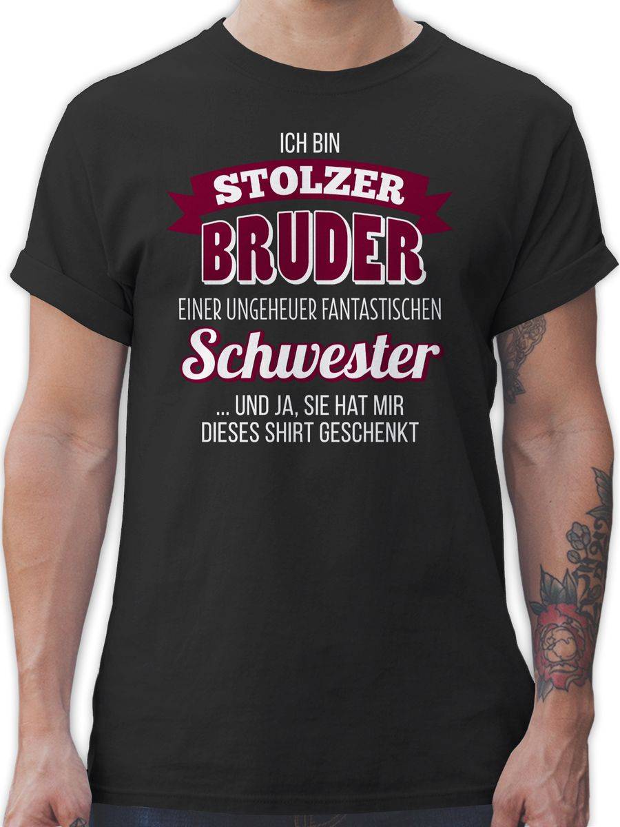 Shirtracer Ich bin stolzer Bruder: Tshirt Gym Bag Shirtracer