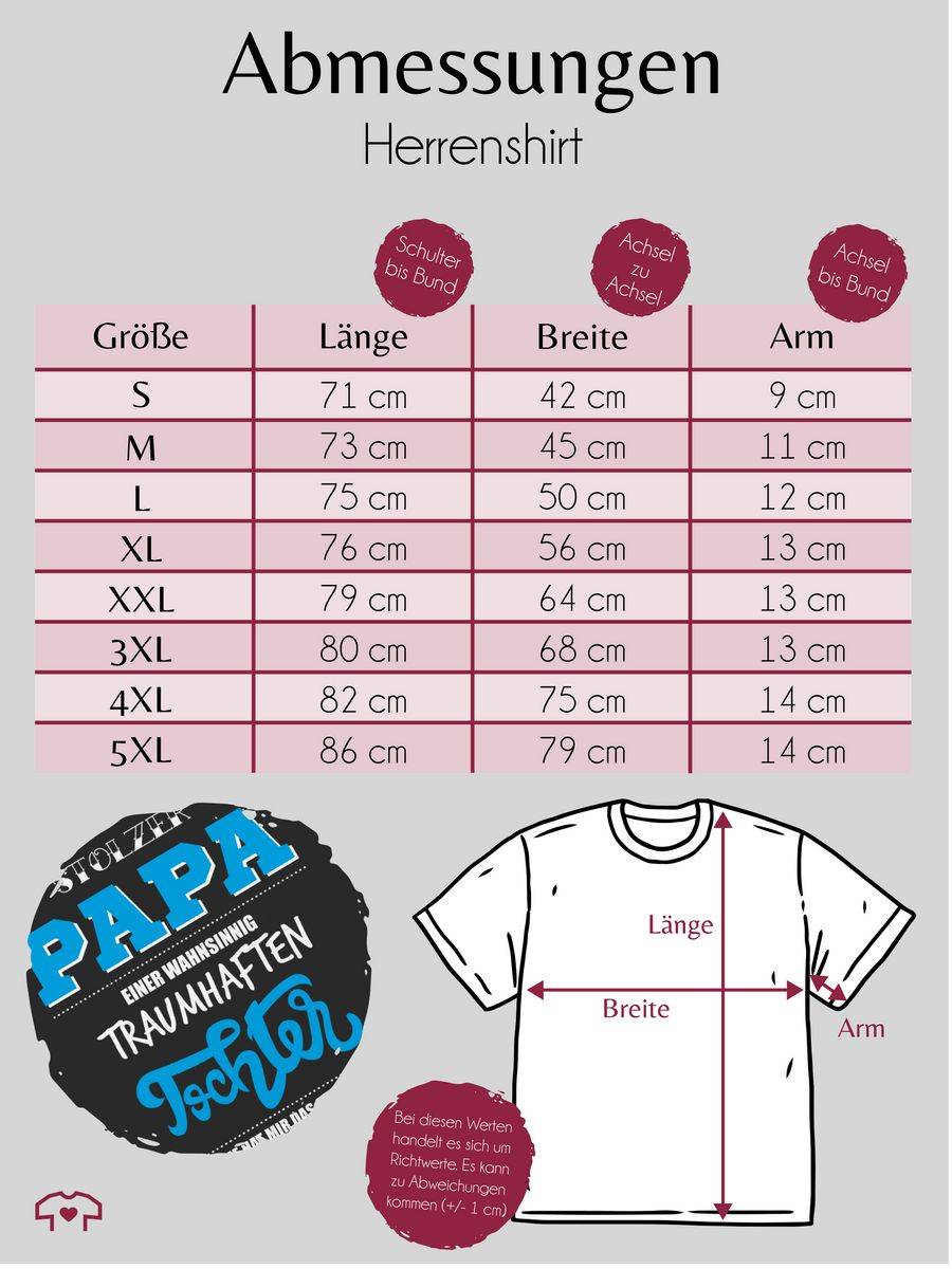 Shirtracer Ich Bin Stolzer Papa Einer Wahnsinnig Traumhaften Tochter: T-Shirt Turnbeutel Shirtracer