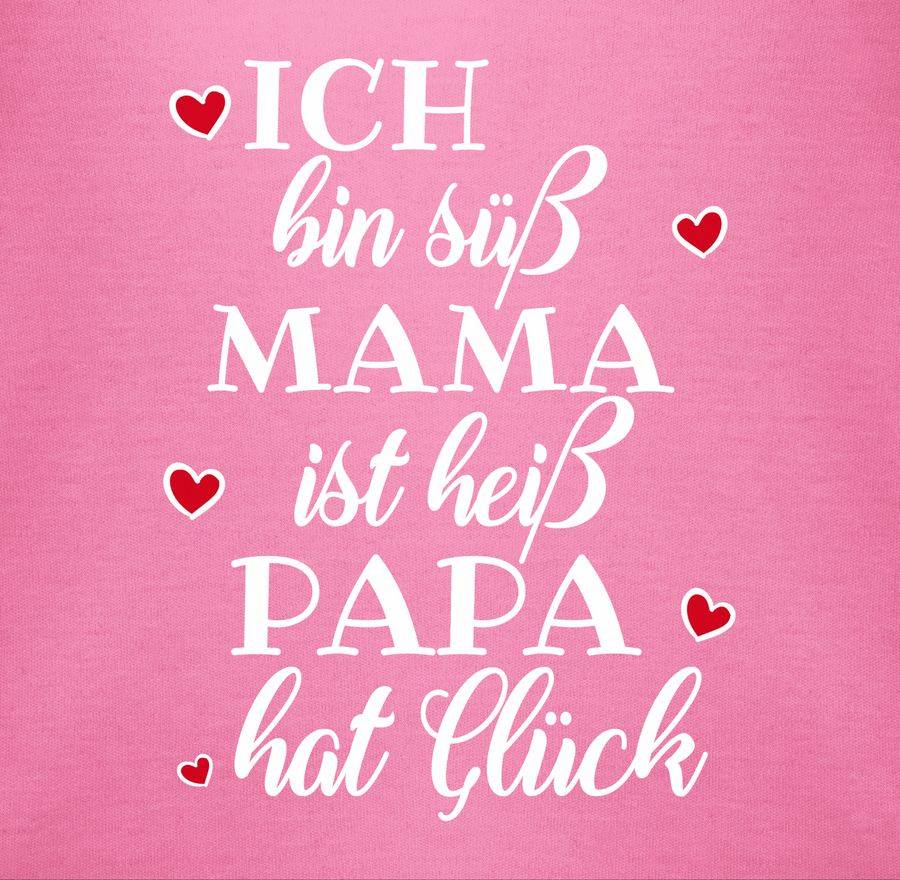 Shirtracer Ich Bin Süß Mama Ist Heiß Papa Hat Glück Herzen: Tshirt Rucksack Shirtracer