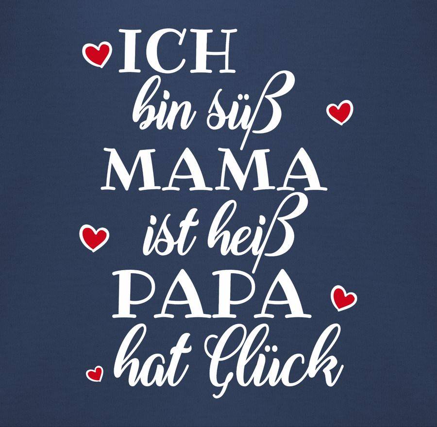 Shirtracer Ich Bin Süß Mama Ist Heiß Papa Hat Glück Herzen: Tshirt Rucksack Shirtracer