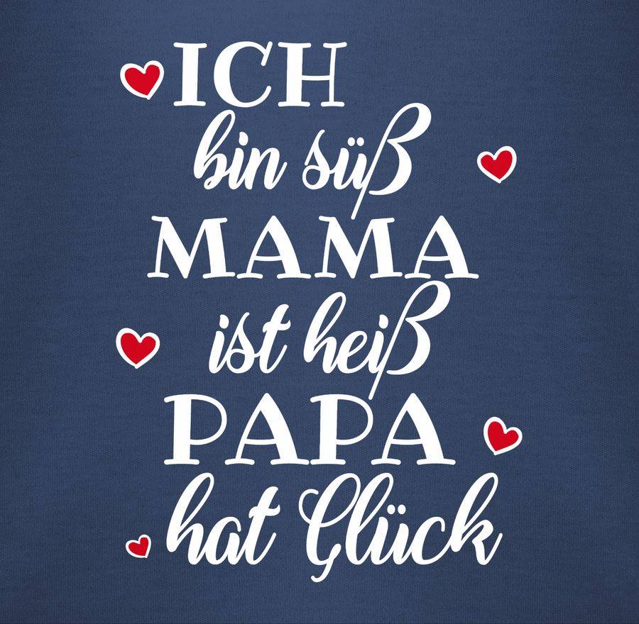 Shirtracer Ich Bin Süß Mama Ist Heiß Papa Hat Glück Herzen: Tshirt Rucksack Shirtracer