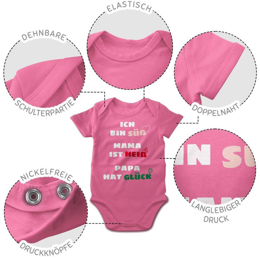 Shirtracer Ich Bin Süß Mama Ist Heiß Papa Hat Glück Shirts & Mehr Shirtracer
