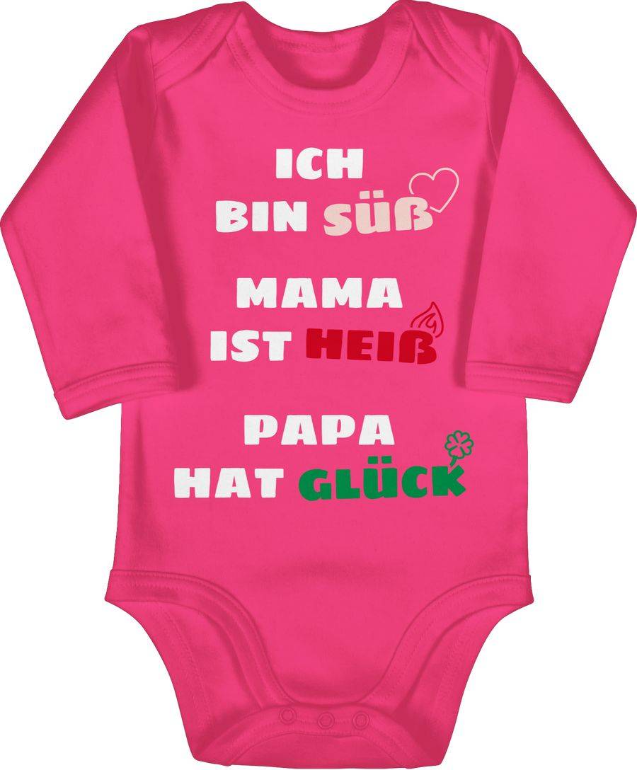Shirtracer Ich bin süß Mama ist heiß Papa hat Glück Shirts & Mehr Shirtracer