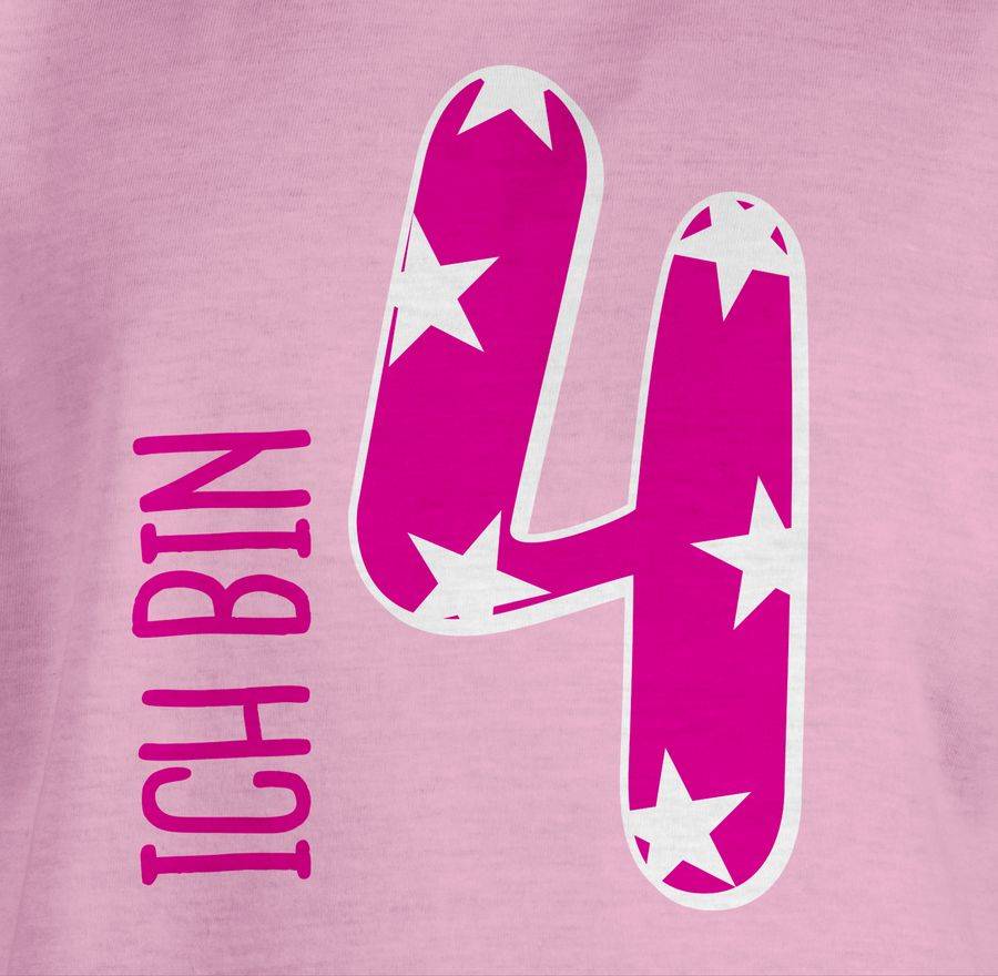 Shirtracer Ich Bin Vier Rosa Mädchen: T-Shirt Gym Bag Shirtracer