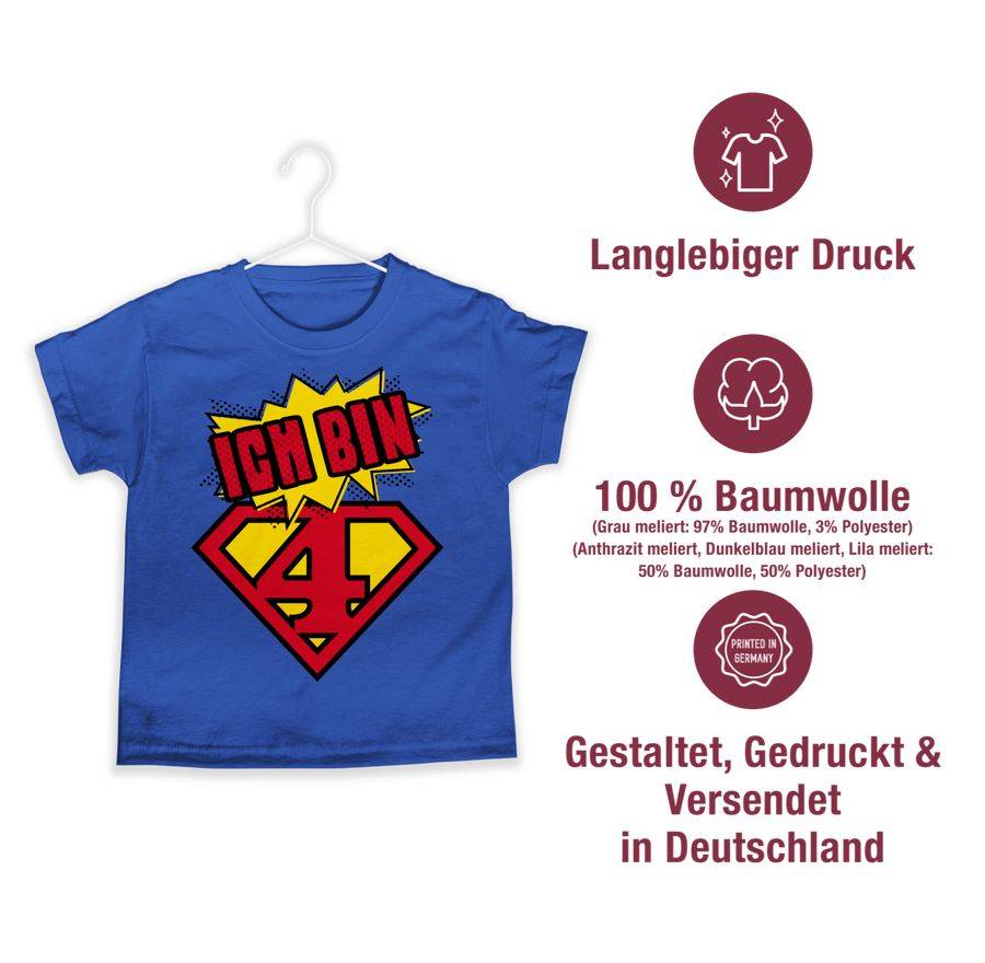 Shirtracer Ich Bin Vier Superheld Shirts & Mehr Shirtracer