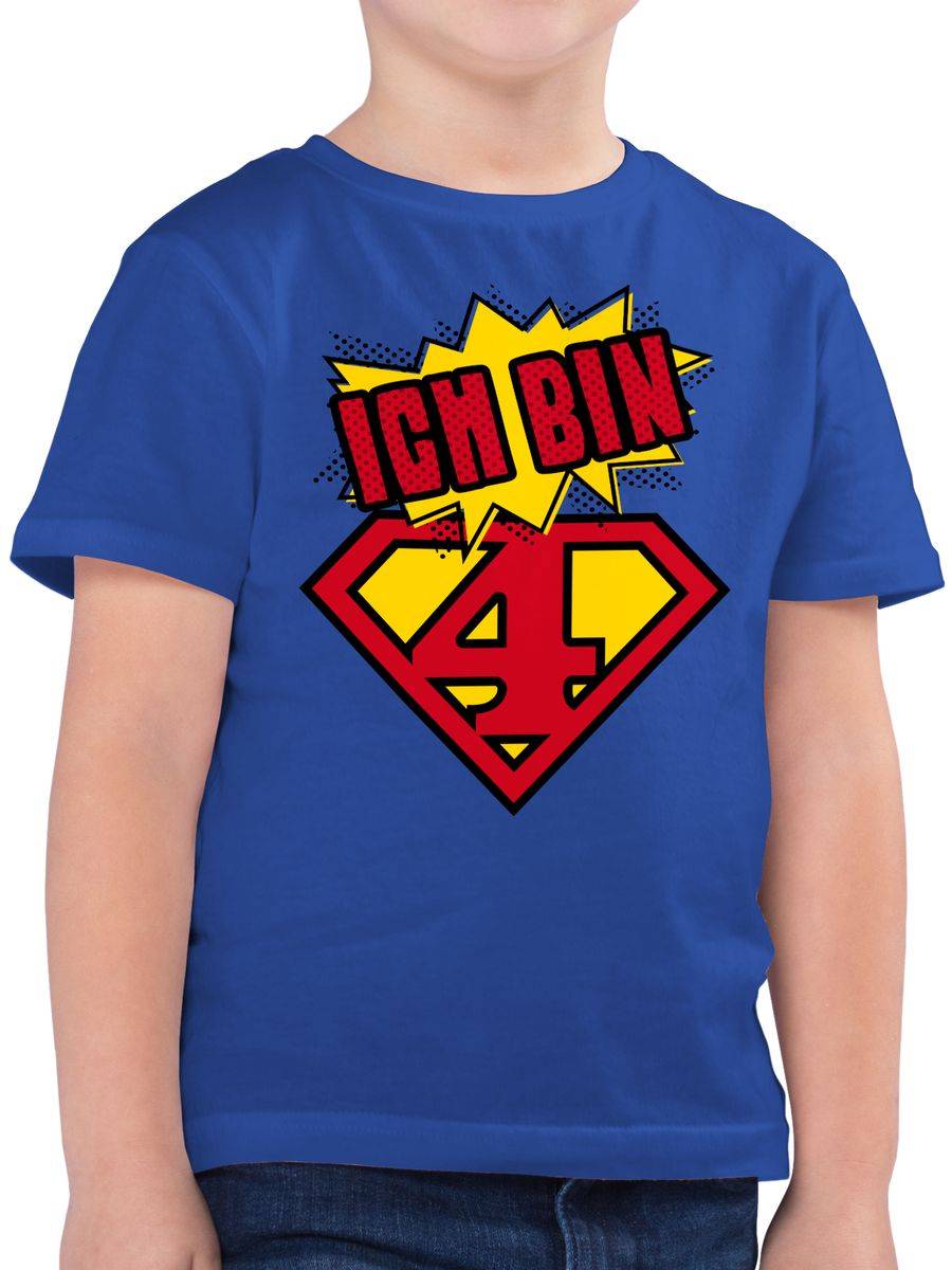 Shirtracer Ich bin vier Superheld Shirts & Mehr Shirtracer
