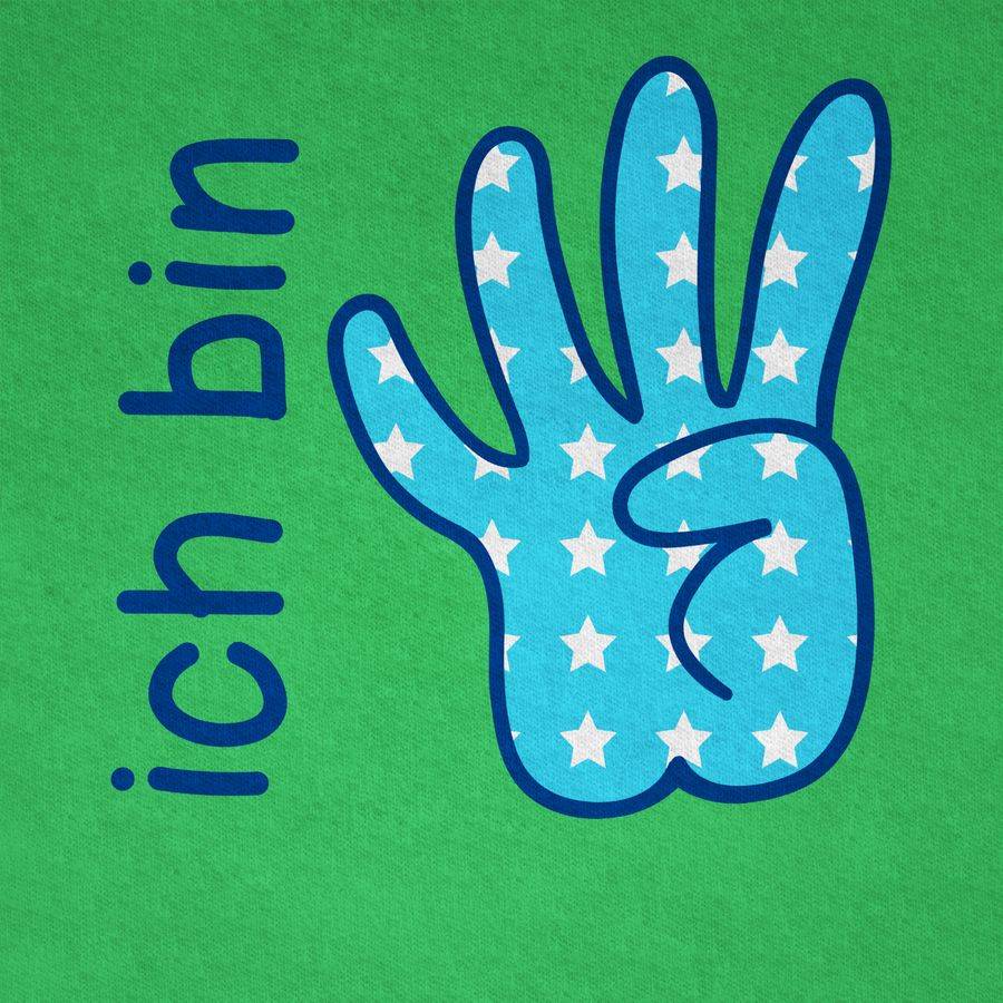 Shirtracer Ich Bin Vier Zeichensprache Blau Shirts & Mehr Shirtracer