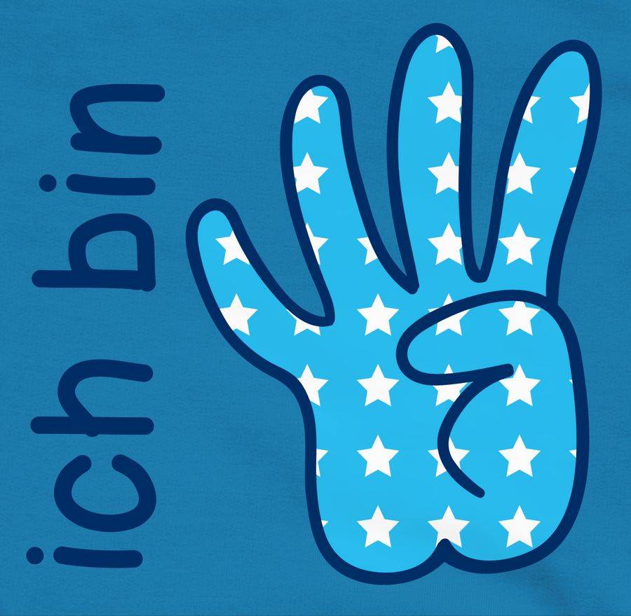Shirtracer Ich Bin Vier Zeichensprache Blau Shirts & Mehr Shirtracer