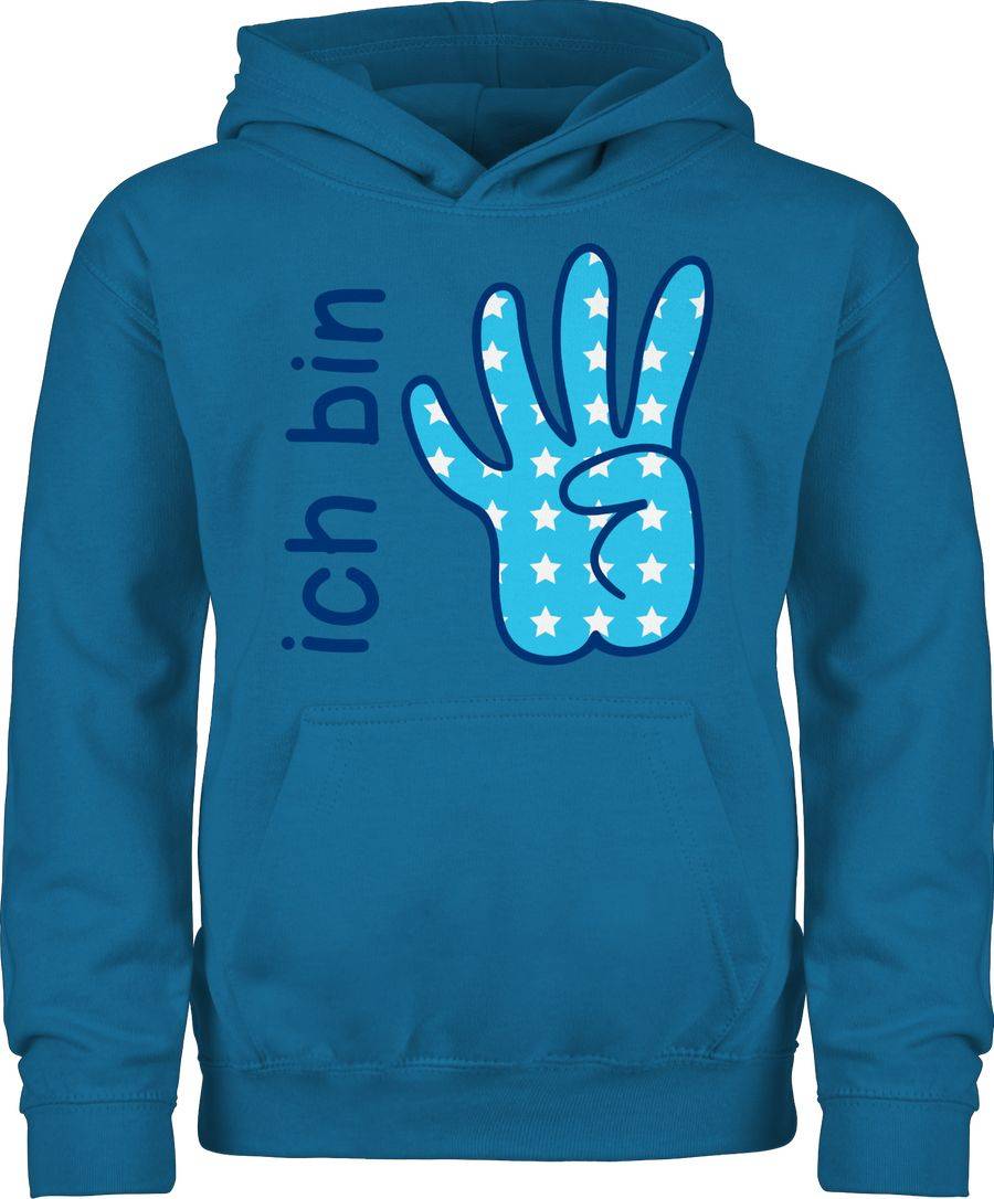 Shirtracer Ich bin vier Zeichensprache blau Shirts & Mehr Shirtracer