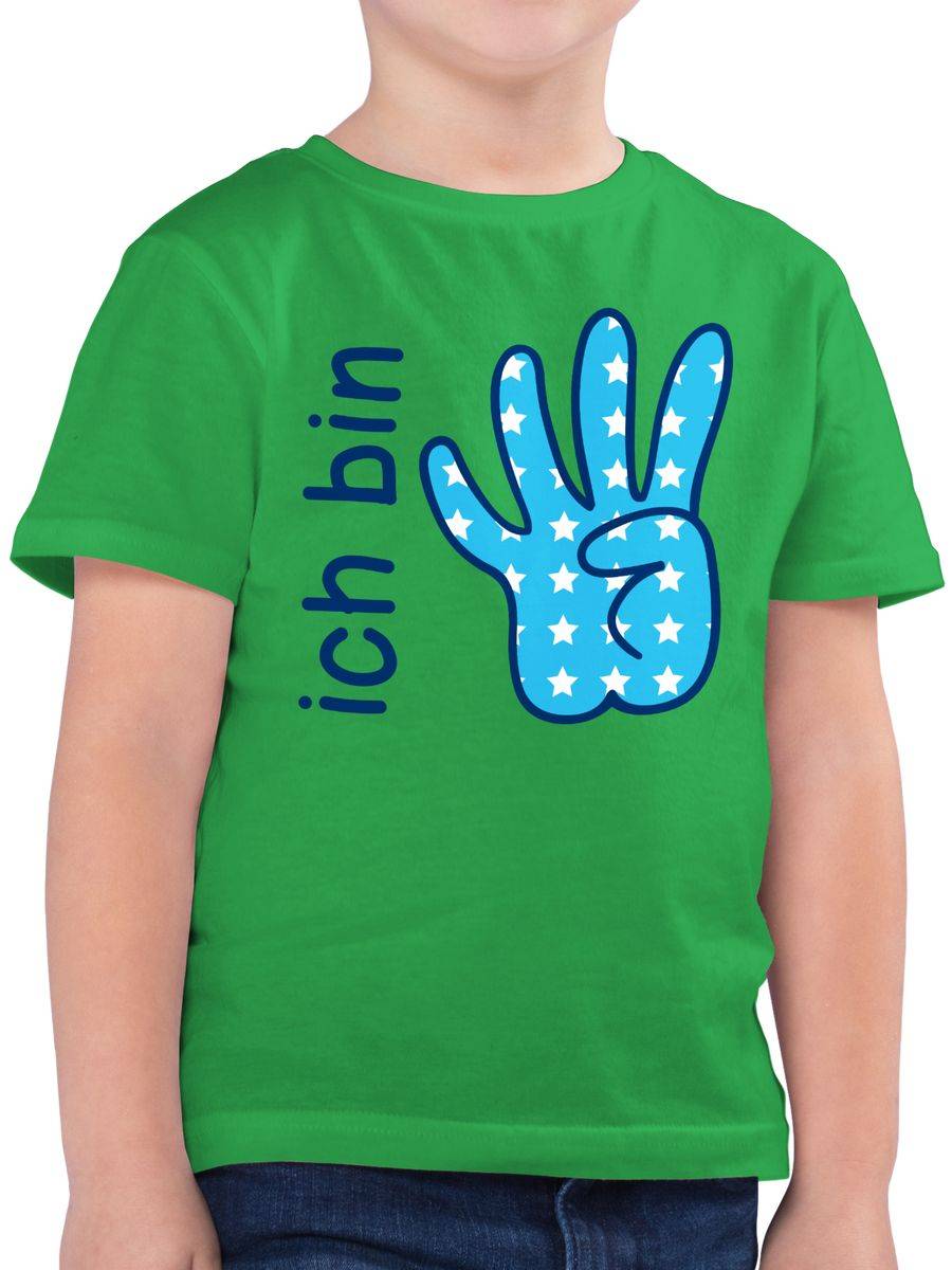 Shirtracer Ich bin vier Zeichensprache blau Shirts & Mehr Shirtracer