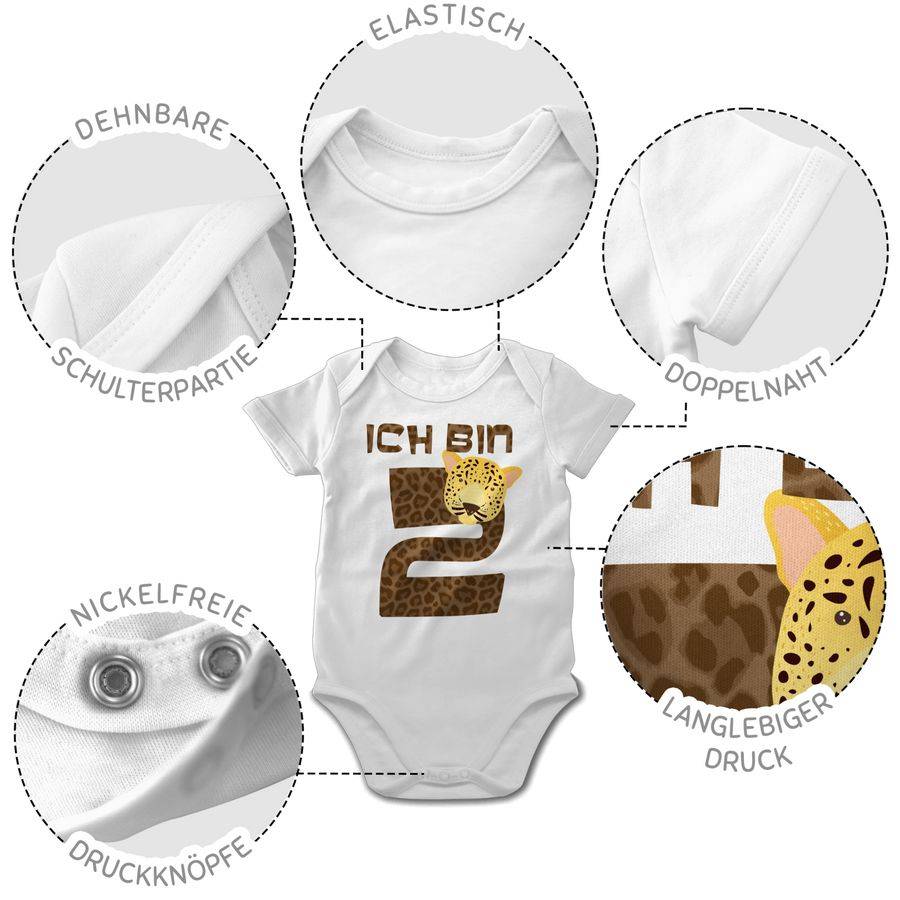 Shirtracer Ich Bin Zwei Leopard: Tshirt Gym Bag Shirtracer