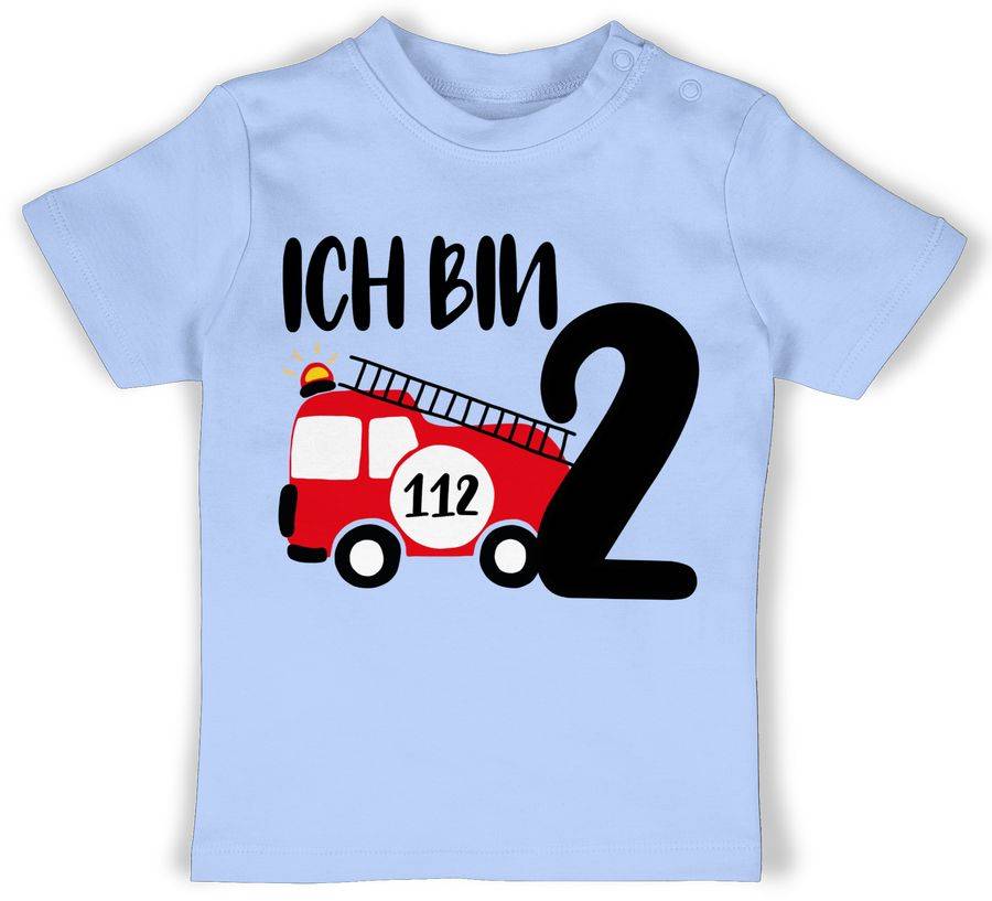 Shirtracer Ich bin zwei mit Feuerwehrauto Shirts & Mehr Shirtracer