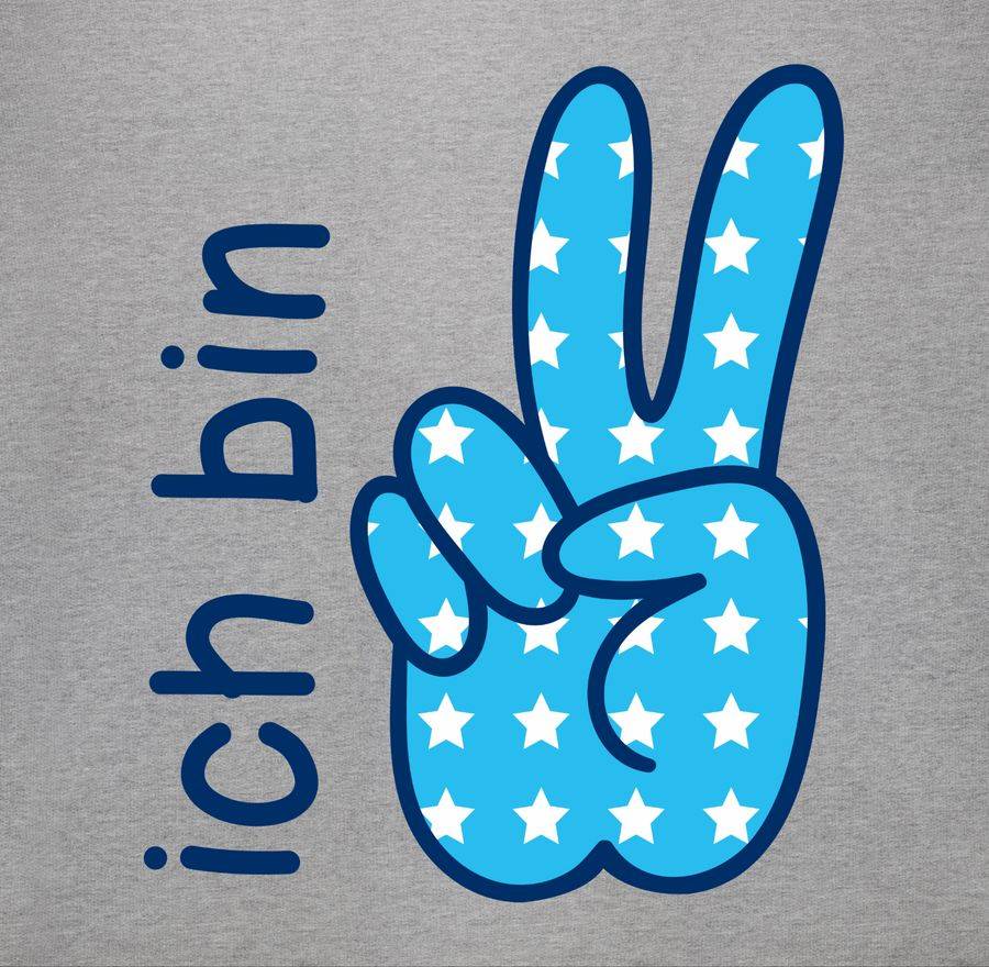 Shirtracer Ich Bin Zwei Zeichensprache Blau Shirts & Mehr Shirtracer