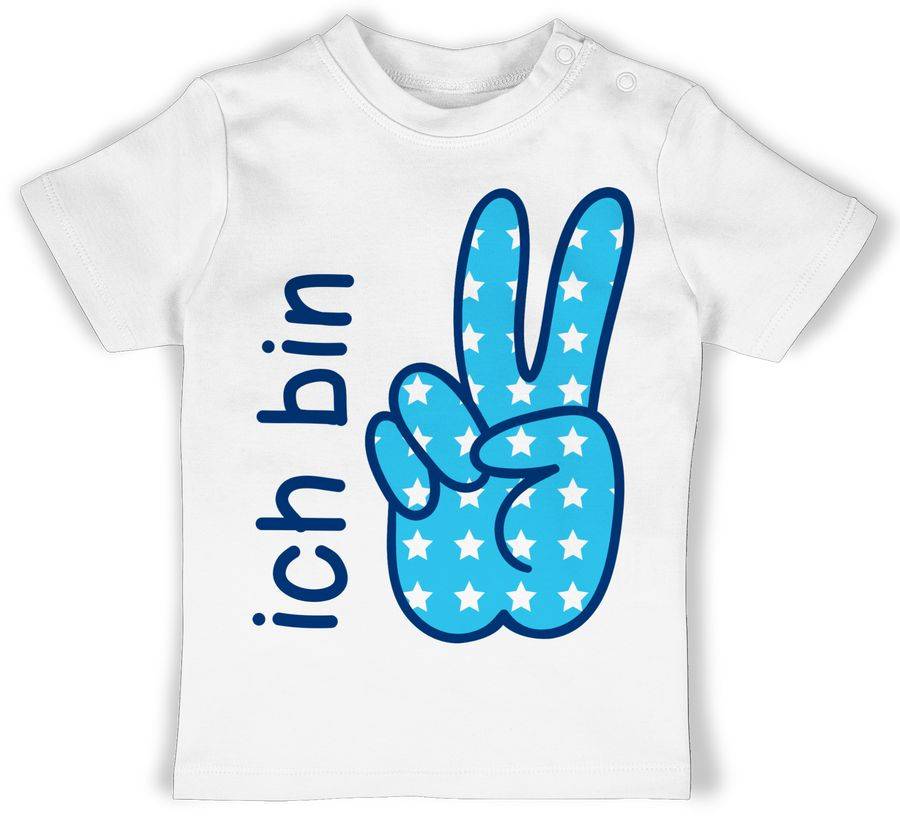 Shirtracer Ich bin zwei Zeichensprache blau Shirts & Mehr Shirtracer