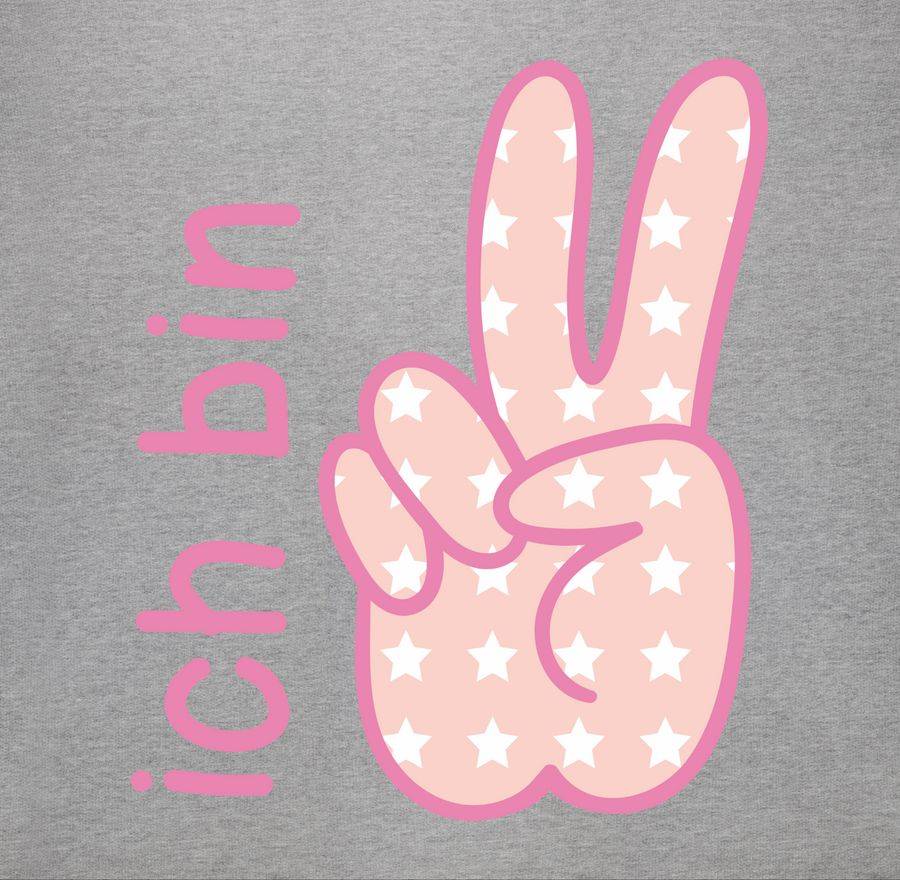 Shirtracer Ich Bin Zwei Zeichensprache Rosa: Tshirt Gym Bag Shirtracer