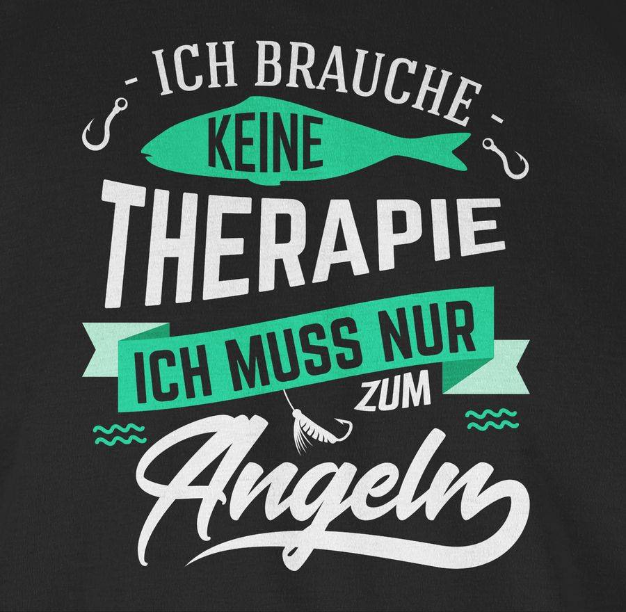 Shirtracer Ich Brauche Keine Therapie Angeln: T-Shirt Rucksack Shirtracer