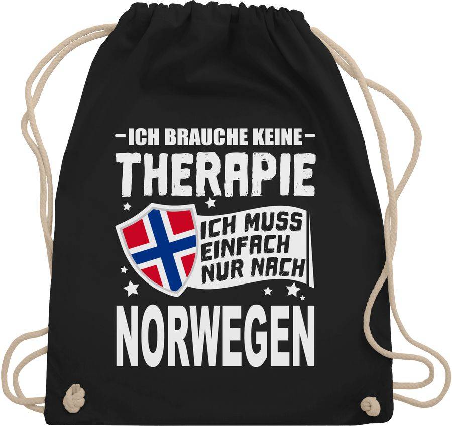 Shirtracer Ich brauche keine Therapie Ich muss einfach nur nach Norwegen - weiß Shirts & Shirtracer