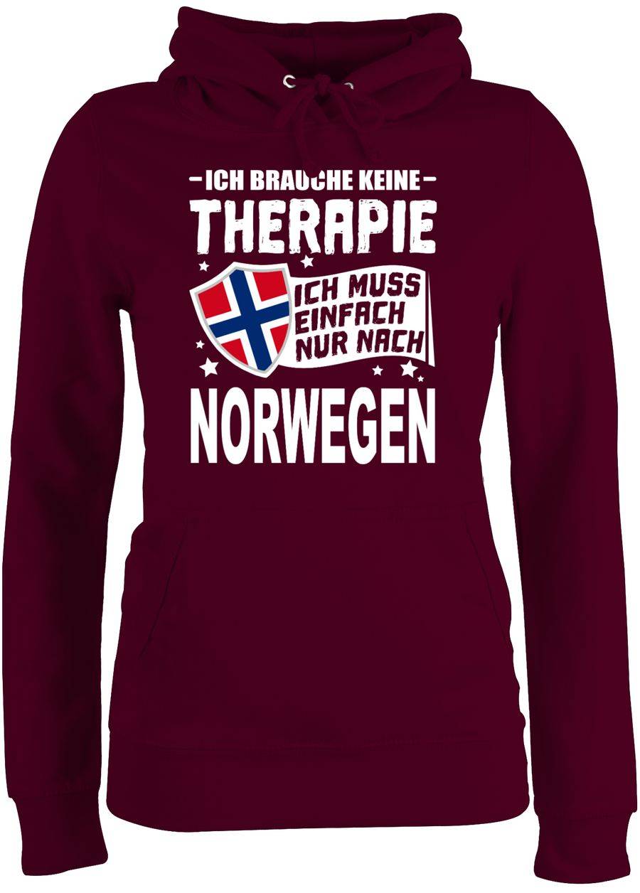 Shirtracer Ich brauche keine Therapie Ich muss einfach nur nach Norwegen - weiß Shirts & Shirtracer