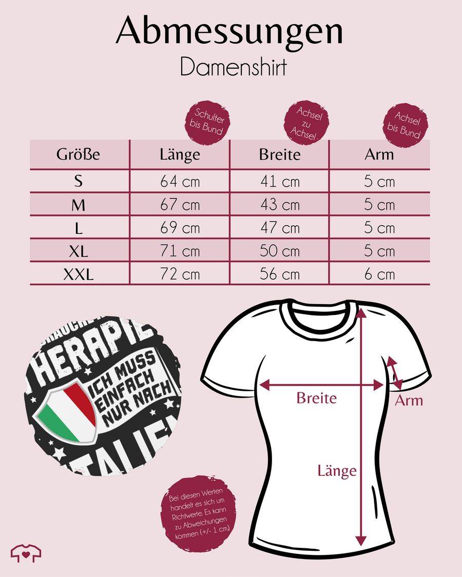 Shirtracer Ich Brauche Keine Therapie Ich Muss Einfach Nur Nach Italien - Weiß Shirts & M Shirtracer