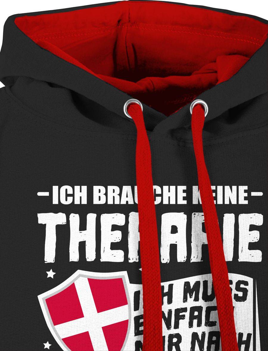 Shirtracer Ich Brauche Keine Therapie Ich Muss Einfach Nur Nach Dänemark - Weiß: T-Shirt Gy Shirtracer